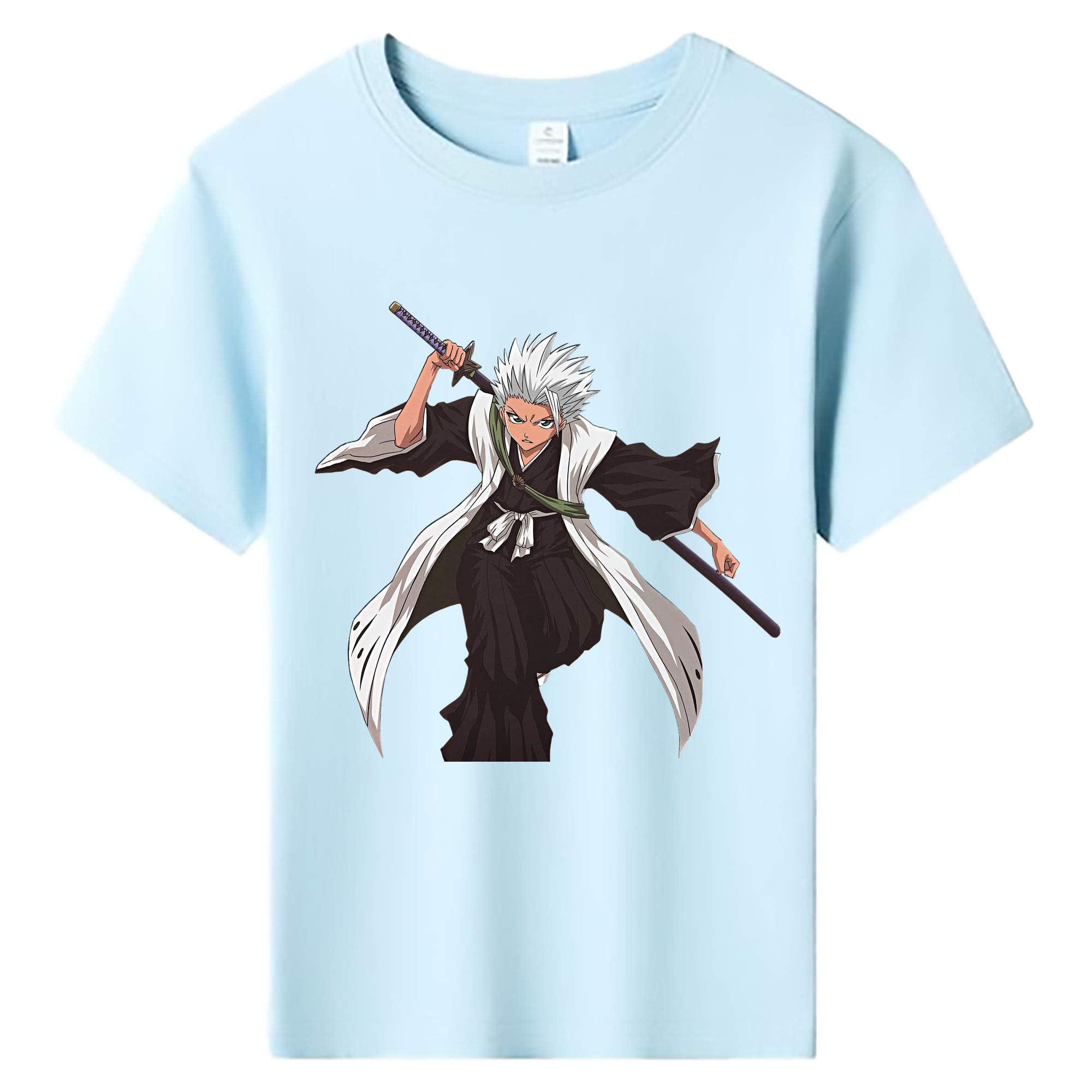 （画像用） ブリーチ 日番谷冬獅郎（ひつがや とうしろう） BLEACH Hitsugaya Toushirou 綿100％キッズTシャツ（フロントプリント）